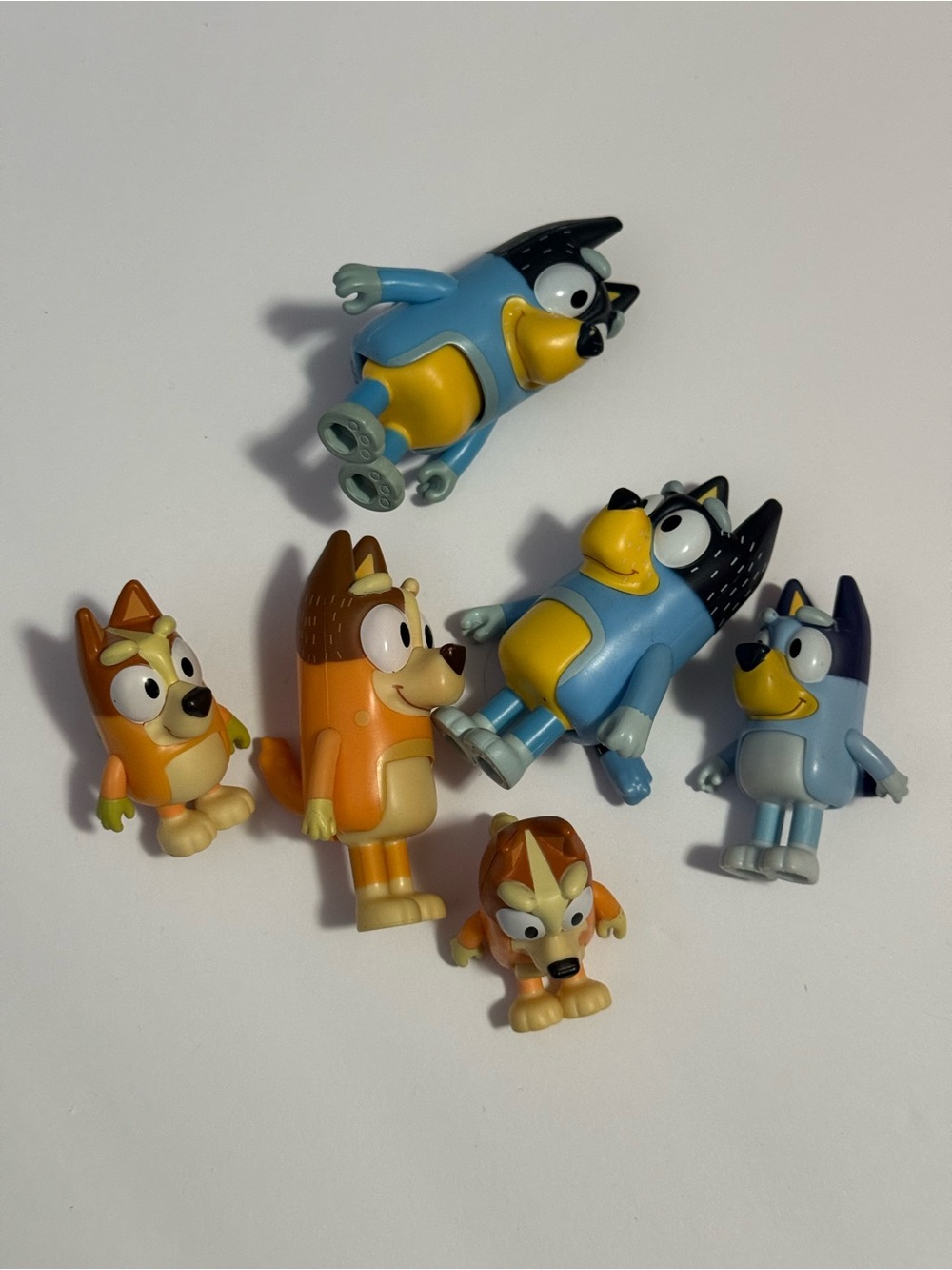 Bluey and Bingo Character Toy Figures - Blue and Orange Set
